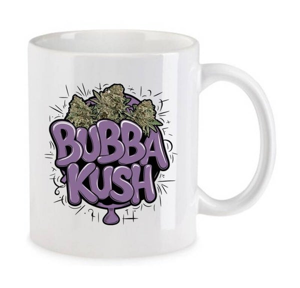 Tasse Weed Cannabis Psychodelic Weiß mit Druck (Siehe Foto) TFBW696