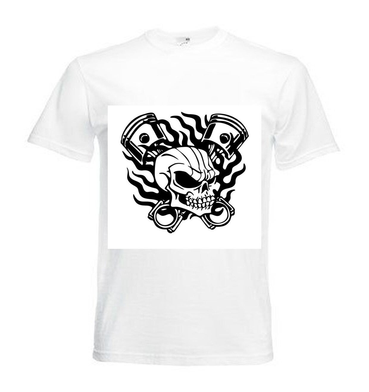 Tshirt Unisex mit Coolen Druck Adler Totenkopf Fun (Größe & Farbe auswählen) TSFBSW7