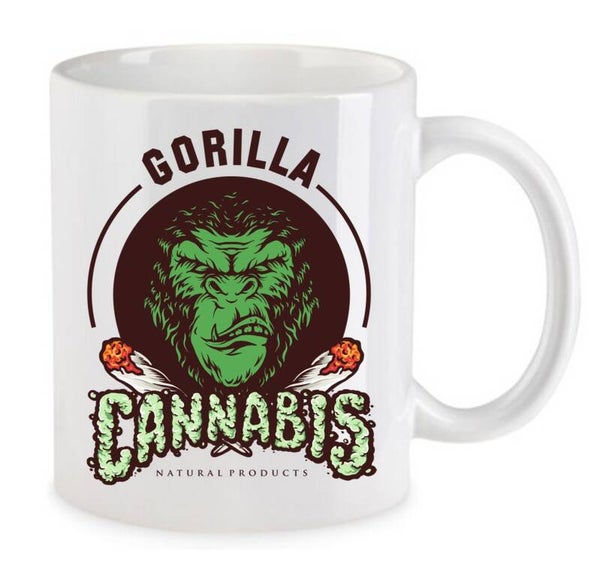 Tasse Weed Cannabis Psychodelic Weiß mit Druck (Siehe Foto) TFBW7