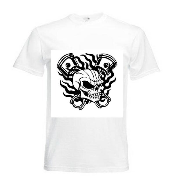 Tshirt Unisex mit Coolen Druck Adler Totenkopf Fun (Größe & Farbe auswählen) TSFBSW7