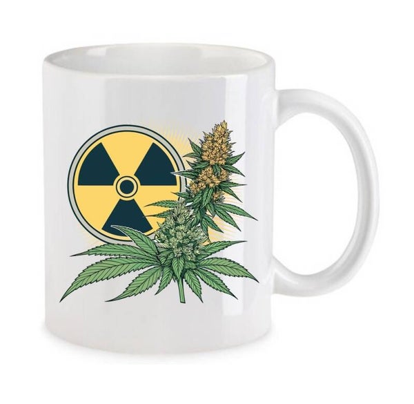 Tasse Weed Cannabis Psychodelic Weiß mit Druck (Siehe Foto) TFBW701