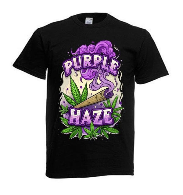 Tshirt Unisex mit Coolen Druck Weed Ganja Hanf Cannabis Psychedelic (Größe & Farbe auswählen) TSFBW702