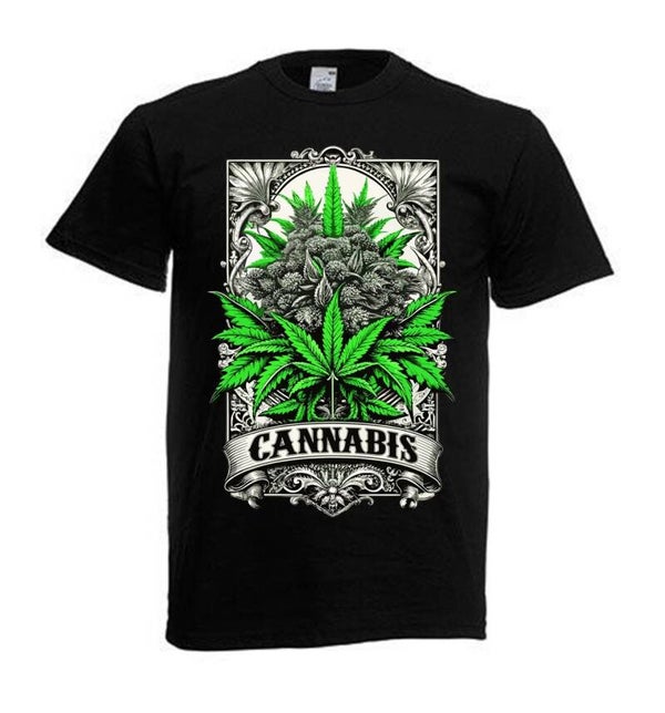 Tshirt Unisex mit Coolen Druck Weed Ganja Hanf Cannabis Psychedelic (Größe & Farbe auswählen) TSFBW703