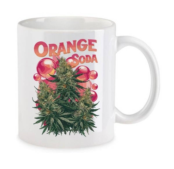 Tasse Weed Cannabis Psychodelic Weiß mit Druck (Siehe Foto) TFBW704