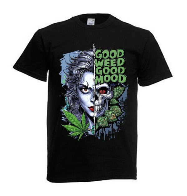 Tshirt Unisex mit Coolen Druck Weed Ganja Hanf Cannabis Psychedelic (Größe & Farbe auswählen) TSFBW705