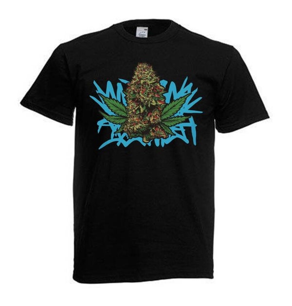 Tshirt Unisex mit Coolen Druck Weed Ganja Hanf Cannabis Psychedelic (Größe & Farbe auswählen) TSFBW706