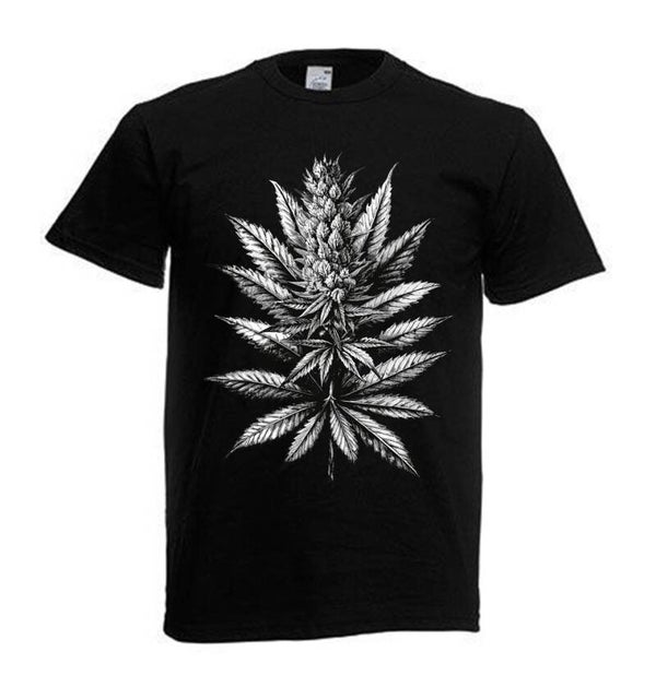 Tshirt Unisex mit Coolen Druck Weed Ganja Hanf Cannabis Psychedelic (Größe & Farbe auswählen) TSFBW707