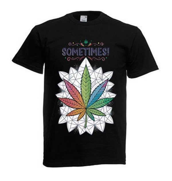 Tshirt Unisex mit Coolen Druck Weed Ganja Hanf Cannabis Psychedelic (Größe & Farbe auswählen) TSFBW708