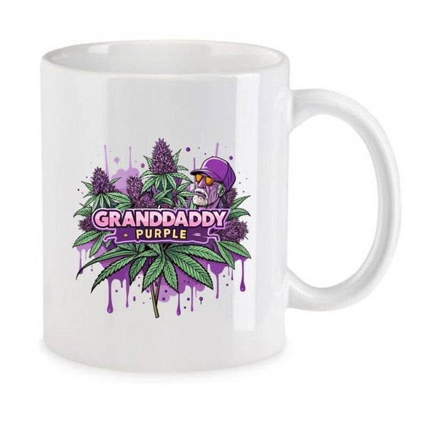 Tasse Weed Cannabis Psychodelic Weiß mit Druck (Siehe Foto) TFBW709