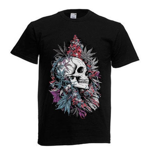 Tshirt Unisex mit Coolen Druck Weed Ganja Hanf Cannabis Psychedelic (Größe & Farbe auswählen) TSFBW714