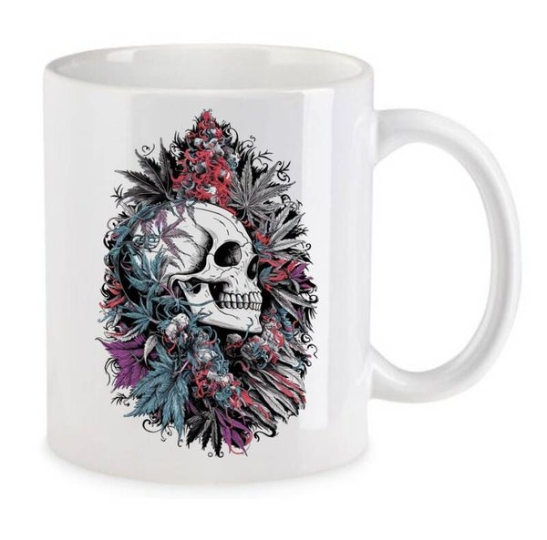 Tasse Weed Cannabis Psychodelic Weiß mit Druck (Siehe Foto) TFBW714