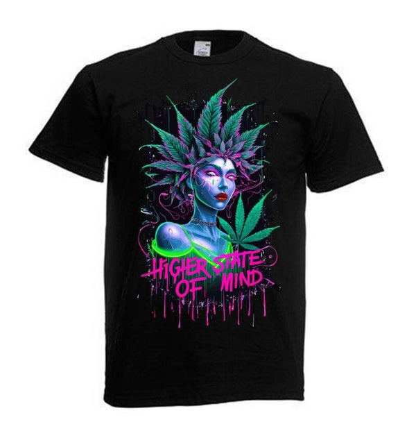 Tshirt Unisex mit Coolen Druck Weed Ganja Hanf Cannabis Psychedelic (Größe & Farbe auswählen) TSFBW717