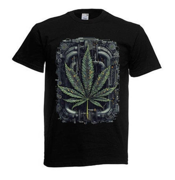 Tshirt Unisex mit Coolen Druck Weed Ganja Hanf Cannabis Psychedelic (Größe & Farbe auswählen) TSFBW718