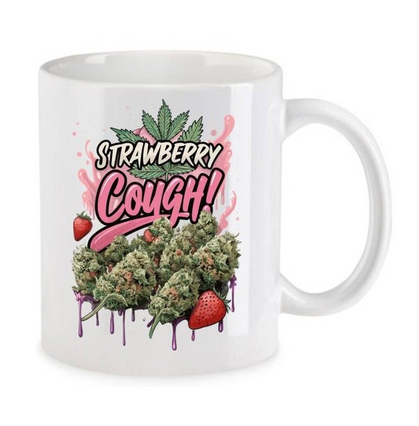 Tasse Weed Cannabis Psychodelic Weiß mit Druck (Siehe Foto) TFBW719