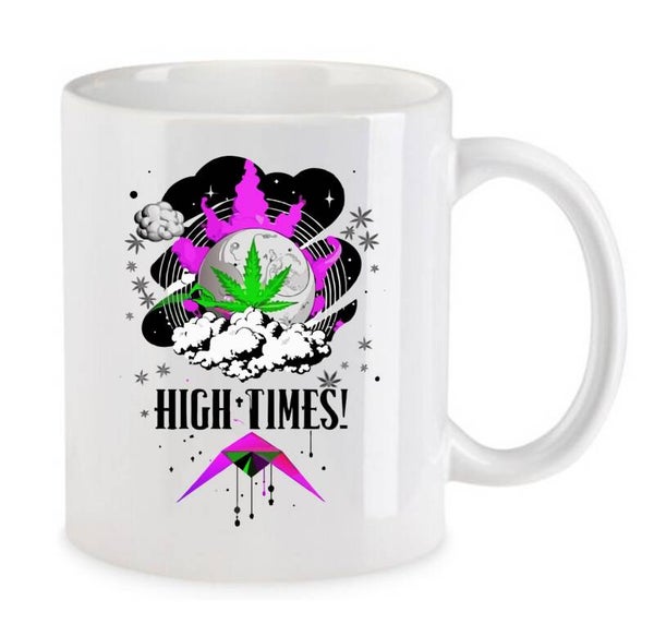 Tasse Weed Cannabis Psychodelic Weiß mit Druck (Siehe Foto) TFBW72
