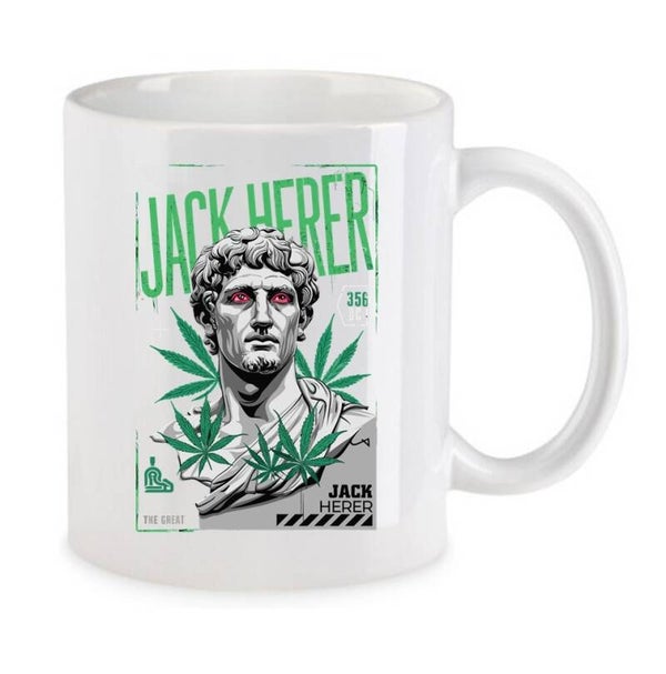 Tasse Weed Cannabis Psychodelic Weiß mit Druck (Siehe Foto) TFBW721
