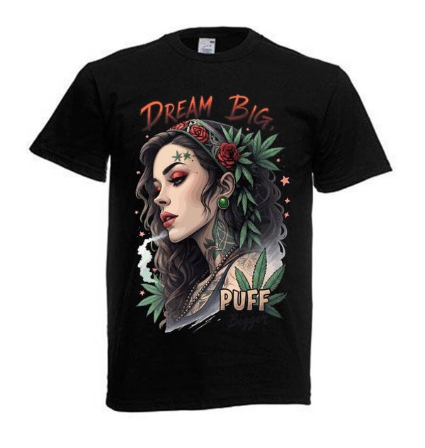 Tshirt Unisex mit Coolen Druck Weed Ganja Hanf Cannabis Psychedelic (Größe & Farbe auswählen) TSFBW725