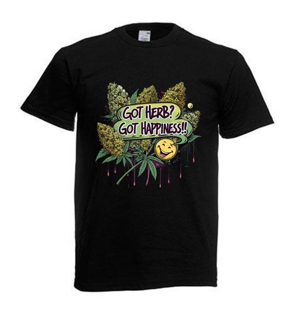 Tshirt Unisex mit Coolen Druck Weed Ganja Hanf Cannabis Psychedelic (Größe & Farbe auswählen) TSFBW726