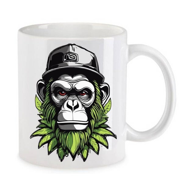 Tasse Weed Cannabis Psychodelic Weiß mit Druck (Siehe Foto) TFBW730