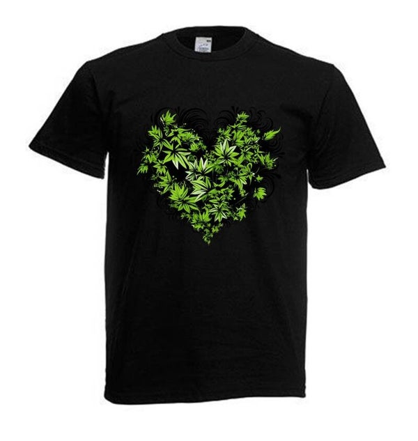 Tshirt Unisex mit Coolen Druck Weed Ganja Hanf Cannabis Psychedelic (Größe & Farbe auswählen) TSFBW734
