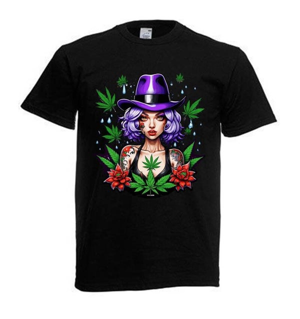 Tshirt Unisex mit Coolen Druck Weed Ganja Hanf Cannabis Psychedelic (Größe & Farbe auswählen) TSFBW737