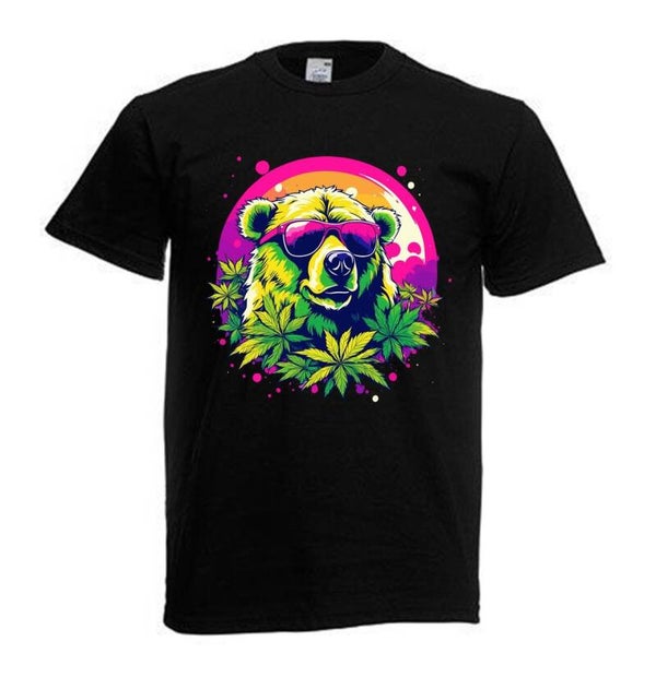 Tshirt Unisex mit Coolen Druck Weed Ganja Hanf Cannabis Psychedelic (Größe & Farbe auswählen) TSFBW738