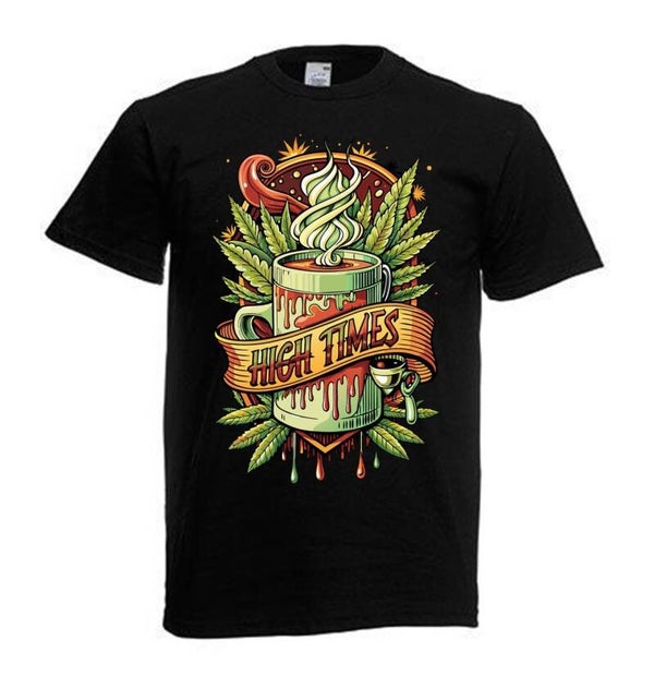 Tshirt Unisex mit Coolen Druck Weed Ganja Hanf Cannabis Psychedelic (Größe & Farbe auswählen) TSFBW74