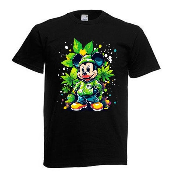 Tshirt Unisex mit Coolen Druck Weed Ganja Hanf Cannabis Psychedelic (Größe & Farbe auswählen) TSFBW740