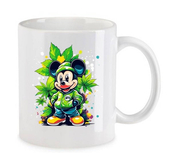 Tasse Weed Cannabis Psychodelic Weiß mit Druck (Siehe Foto) TFBW740