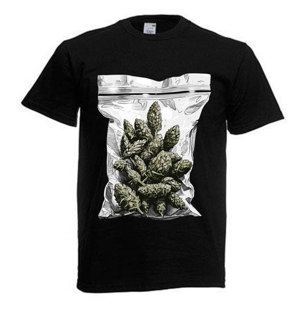 Tshirt Unisex mit Coolen Druck Weed Ganja Hanf Cannabis Psychedelic (Größe & Farbe auswählen) TSFBW749