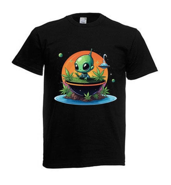 Tshirt Unisex mit Coolen Druck Weed Ganja Hanf Cannabis Psychedelic (Größe & Farbe auswählen) TSFBW751