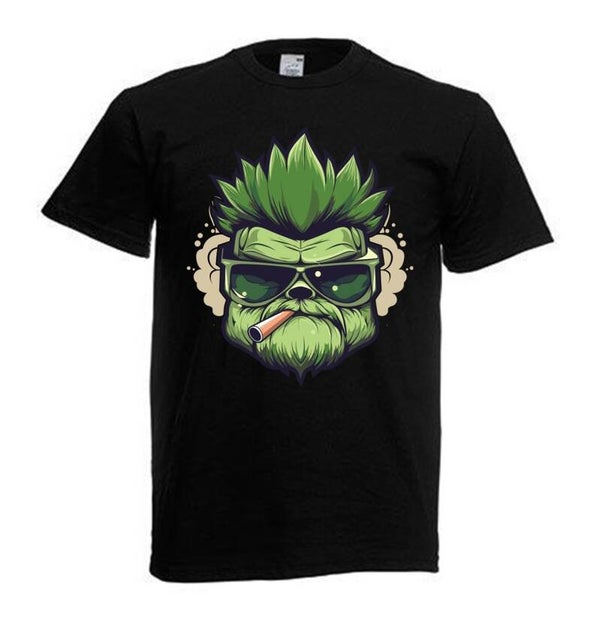 Tshirt Unisex mit Coolen Druck Weed Ganja Hanf Cannabis Psychedelic (Größe & Farbe auswählen) TSFBW753