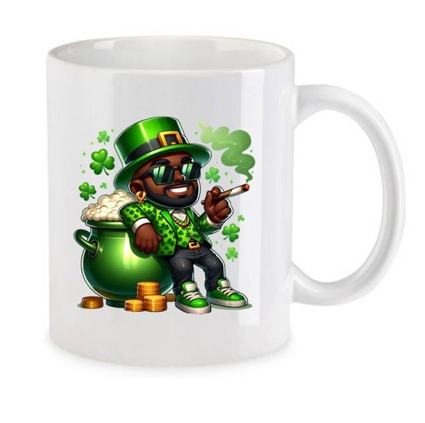Tasse Weed Cannabis Psychodelic Weiß mit Druck (Siehe Foto) TFBW756