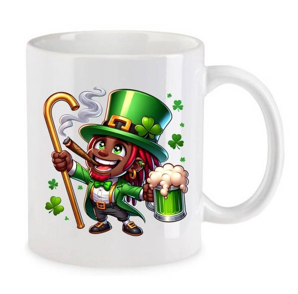 Tasse Weed Cannabis Psychodelic Weiß mit Druck (Siehe Foto) TFBW758