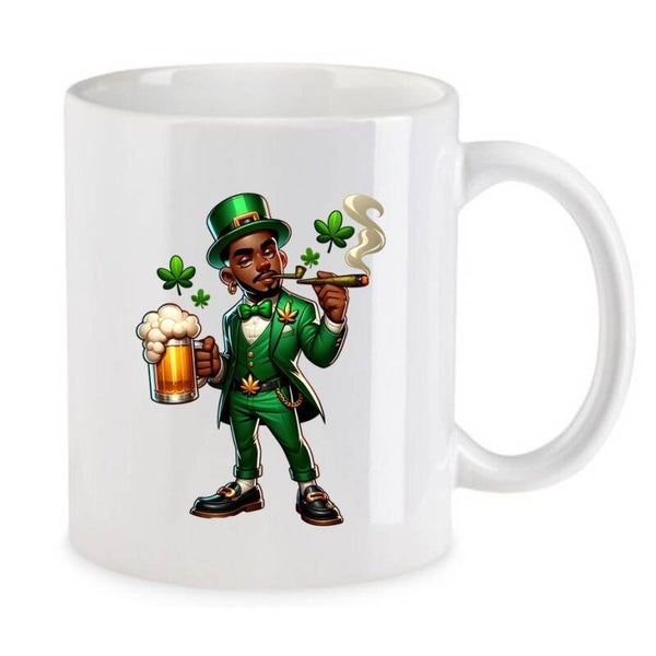 Tasse Weed Cannabis Psychodelic Weiß mit Druck (Siehe Foto) TFBW759