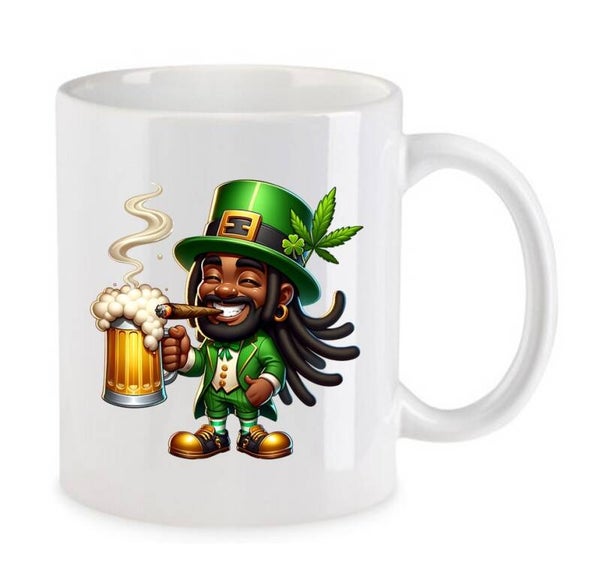 Tasse Weed Cannabis Psychodelic Weiß mit Druck (Siehe Foto) TFBW761