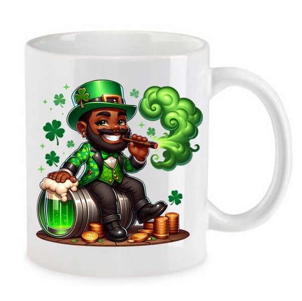 Tasse Weed Cannabis Psychodelic Weiß mit Druck (Siehe Foto) TFBW762