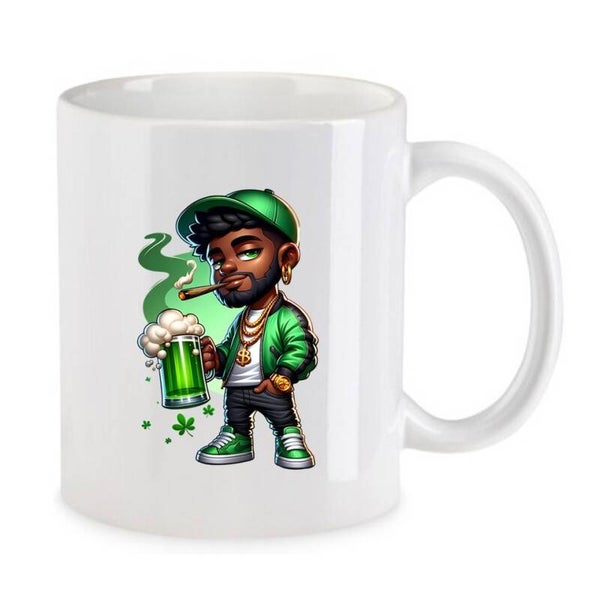Tasse Weed Cannabis Psychodelic Weiß mit Druck (Siehe Foto) TFBW765