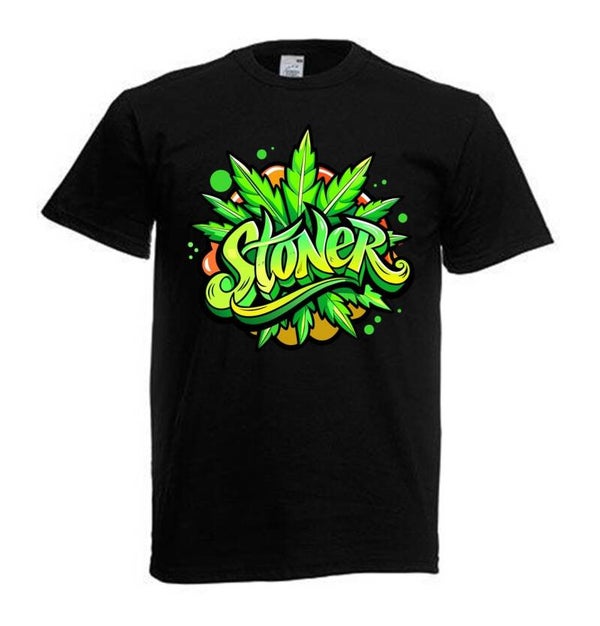 Tshirt Unisex mit Coolen Druck Weed Ganja Hanf Cannabis Psychedelic (Größe & Farbe auswählen) TSFBW769