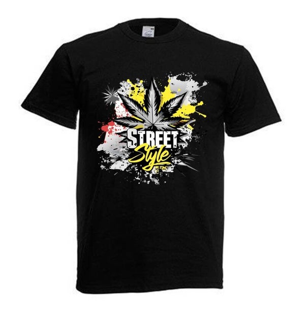 Tshirt Unisex mit Coolen Druck Weed Ganja Hanf Cannabis Psychedelic (Größe & Farbe auswählen) TSFBW77