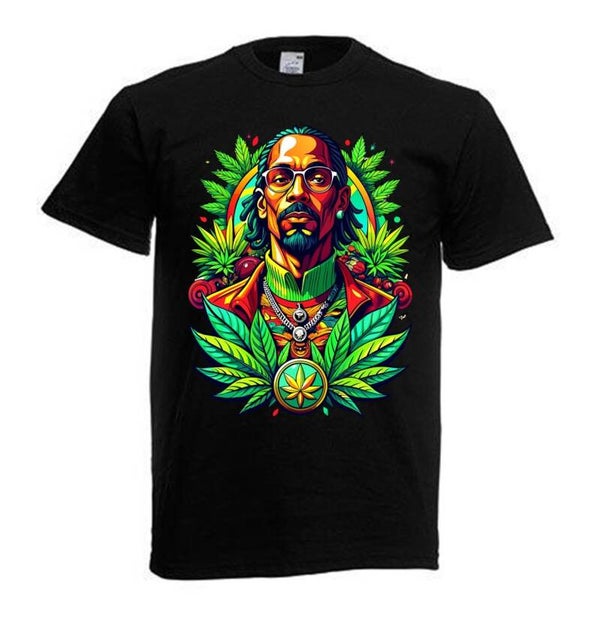 Tshirt Unisex mit Coolen Druck Weed Ganja Hanf Cannabis Psychedelic (Größe & Farbe auswählen) TSFBW770