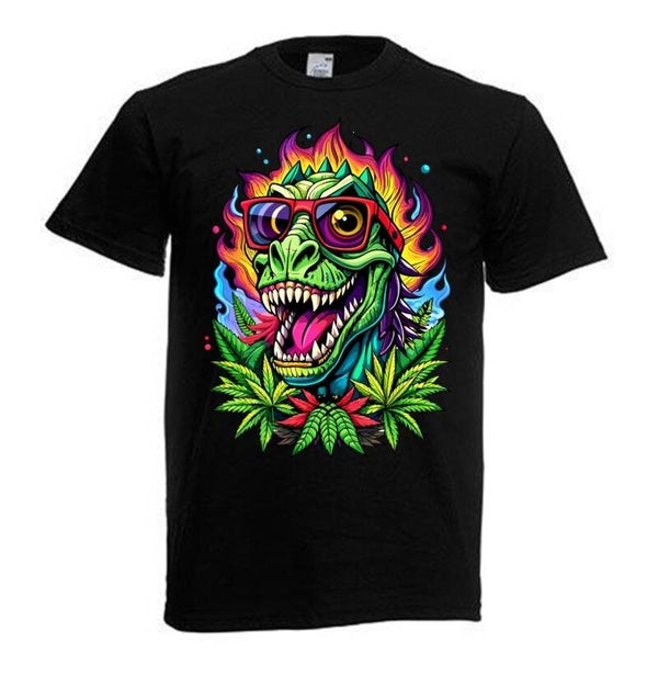 Tshirt Unisex mit Coolen Druck Weed Ganja Hanf Cannabis Psychedelic (Größe & Farbe auswählen) TSFBW771