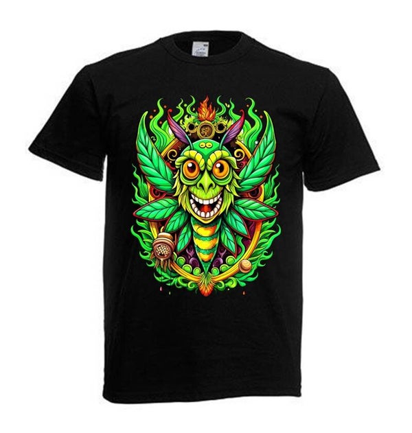 Tshirt Unisex mit Coolen Druck Weed Ganja Hanf Cannabis Psychedelic (Größe & Farbe auswählen) TSFBW777