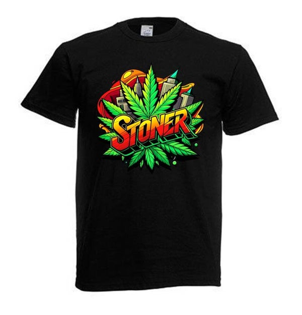 Tshirt Unisex mit Coolen Druck Weed Ganja Hanf Cannabis Psychedelic (Größe & Farbe auswählen) TSFBW780