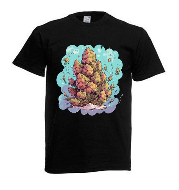 Tshirt Unisex mit Coolen Druck Weed Ganja Hanf Cannabis Psychedelic (Größe & Farbe auswählen) TSFBW782