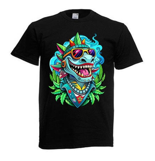 Tshirt Unisex mit Coolen Druck Weed Ganja Hanf Cannabis Psychedelic (Größe & Farbe auswählen) TSFBW783