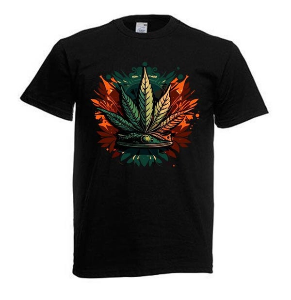 Tshirt Unisex mit Coolen Druck Weed Ganja Hanf Cannabis Psychedelic (Größe & Farbe auswählen) TSFBW797