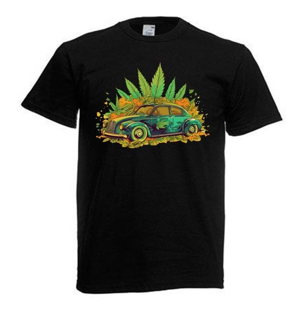 Tshirt Unisex mit Coolen Druck Weed Ganja Hanf Cannabis Psychedelic (Größe & Farbe auswählen) TSFBW799