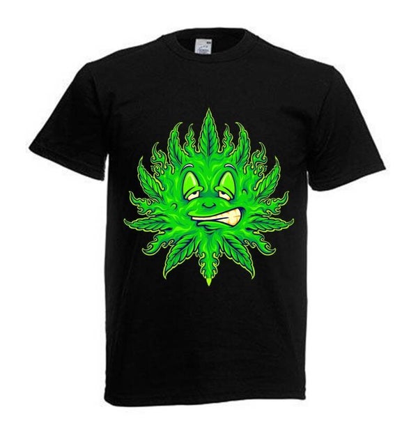 Tshirt Unisex mit Coolen Druck Weed Ganja Hanf Cannabis Psychedelic (Größe & Farbe auswählen) TSFBW8