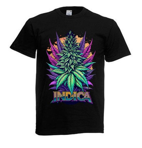 Tshirt Unisex mit Coolen Druck Weed Ganja Hanf Cannabis Psychedelic (Größe & Farbe auswählen) TSFBW80